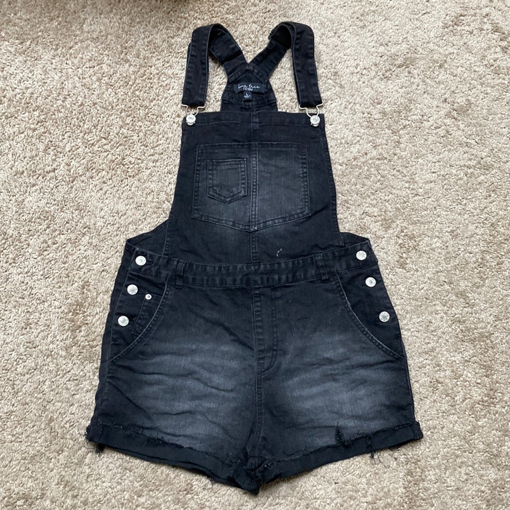 Black Overall Shorts